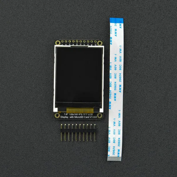 Fermion: 1.8" 128x160 IPS TFT LCD Display with MicroSD Card Slot (Breakout)