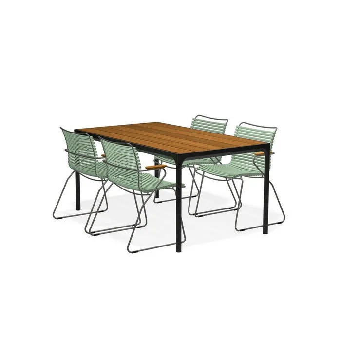 Four Outdoor Dining Suite 1600w with Click Chairs (Stackable)
