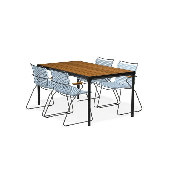 Four Outdoor Dining Suite 1600w with Click Chairs (Stackable)