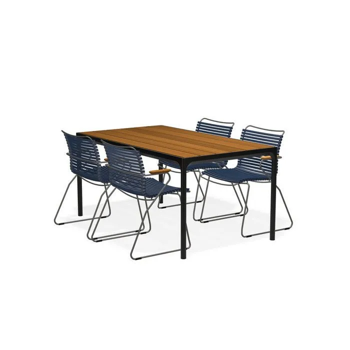 Four Outdoor Dining Suite 1600w with Click Chairs (Stackable)