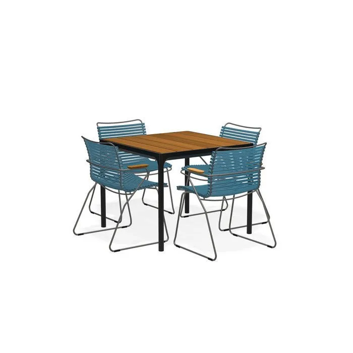 Four Outdoor Dining Suite 900sq with Click Chairs