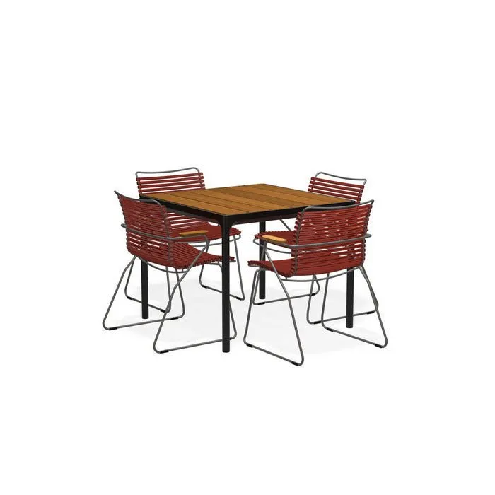 Four Outdoor Dining Suite 900sq with Click Chairs