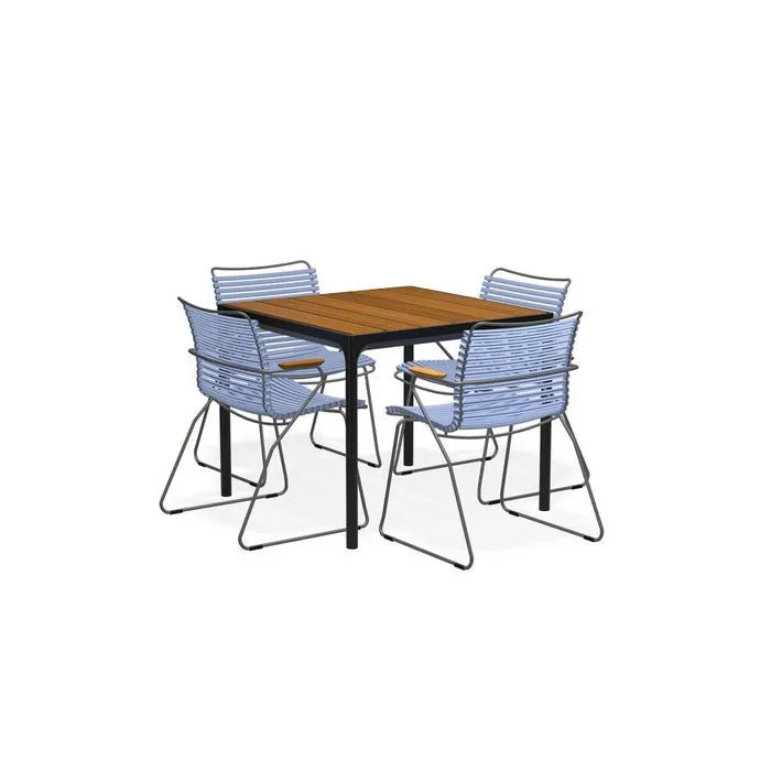 Four Outdoor Dining Suite 900sq with Click Chairs