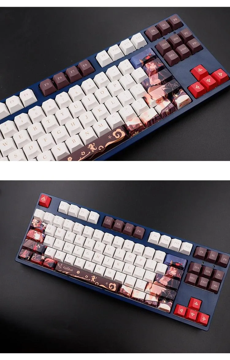 Genshin Impact Hutao and Ayaka Keycaps