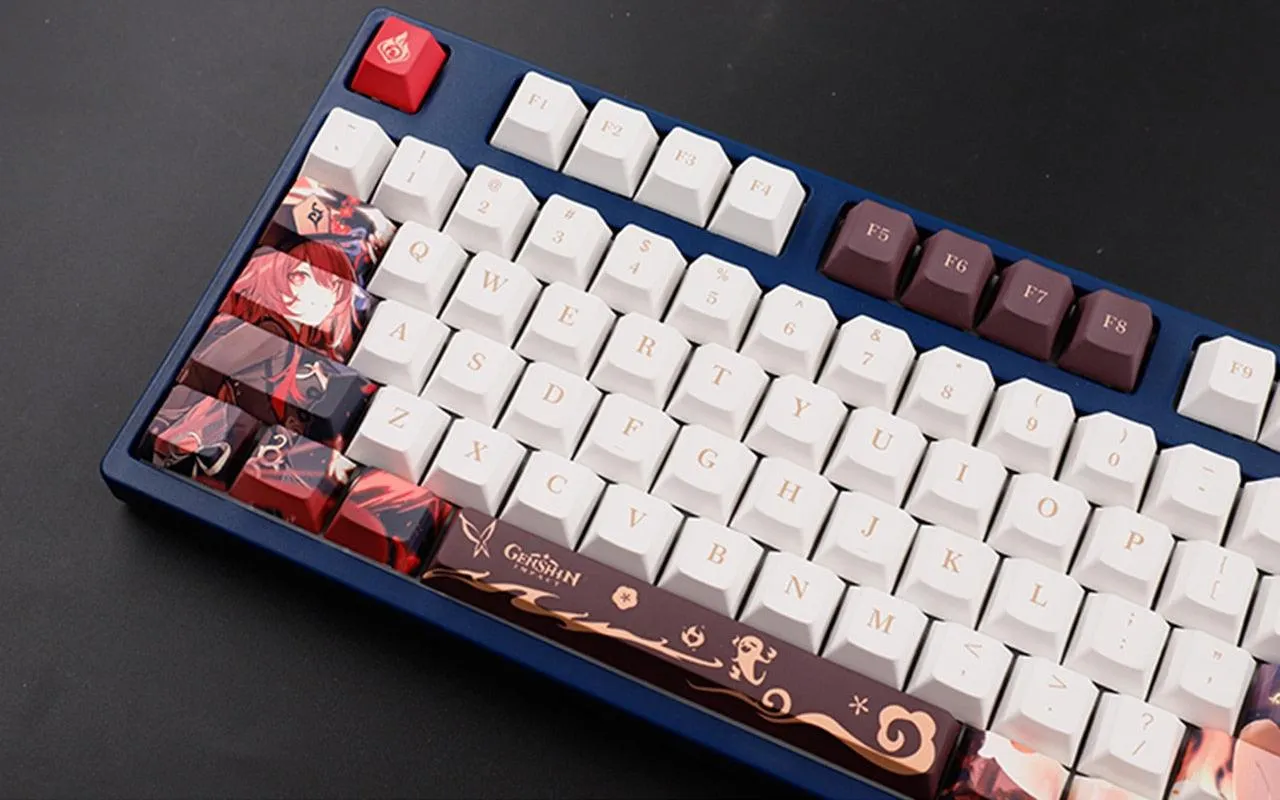 Genshin Impact Hutao and Ayaka Keycaps