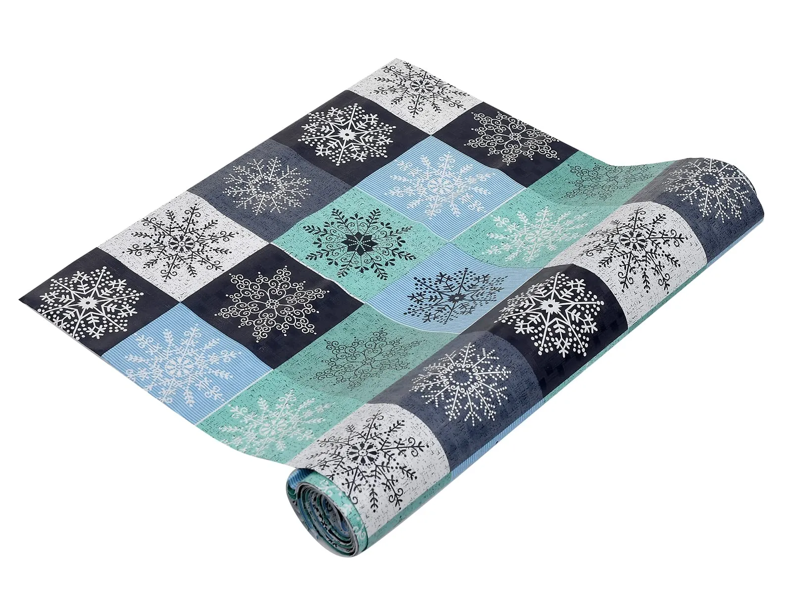 Heart Home Multicheck Printed PVC Anti Slip Skid Shelf Mat, 5 Mtr (Multicolor)