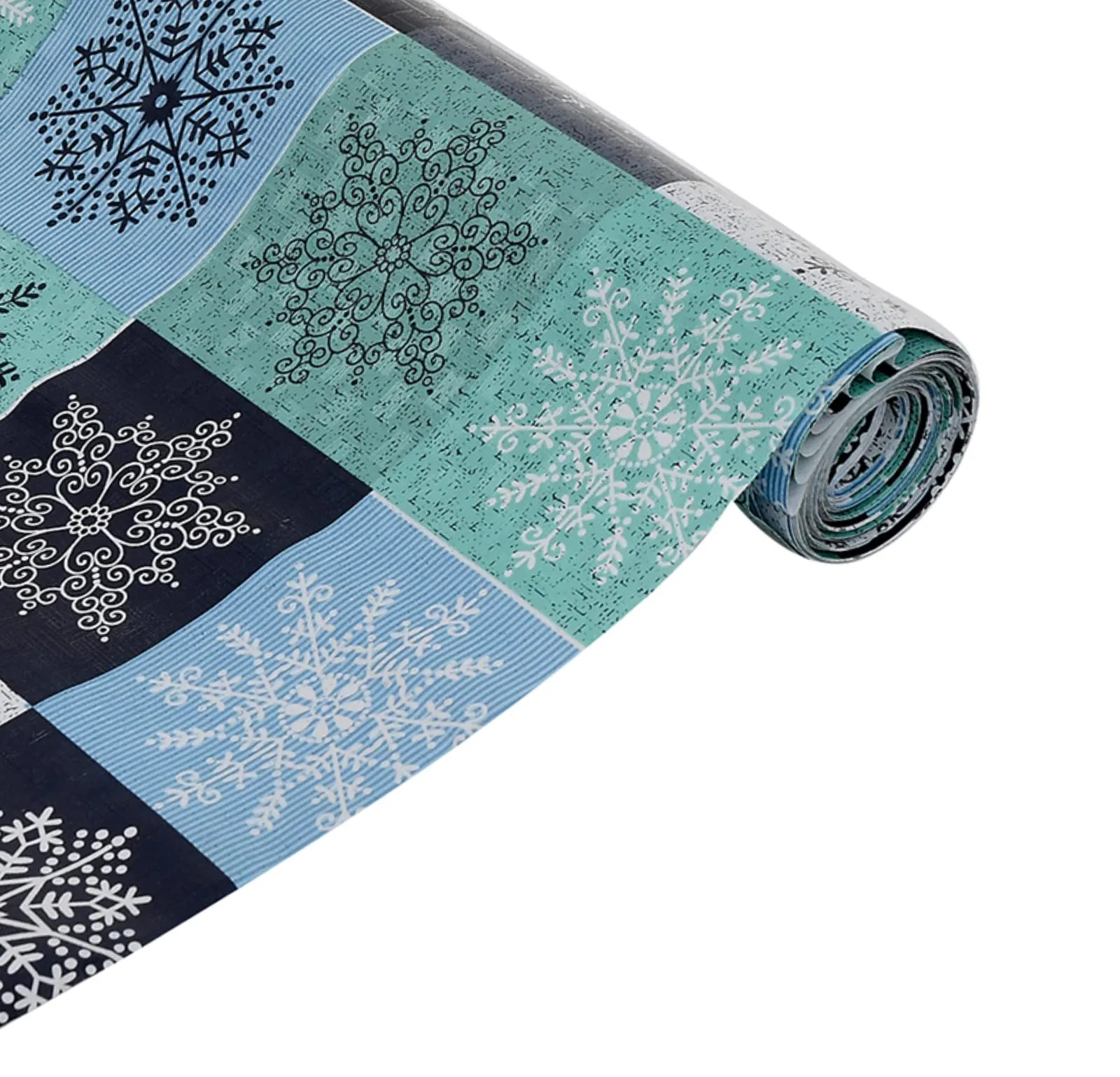 Heart Home Multicheck Printed PVC Anti Slip Skid Shelf Mat, 5 Mtr (Multicolor)