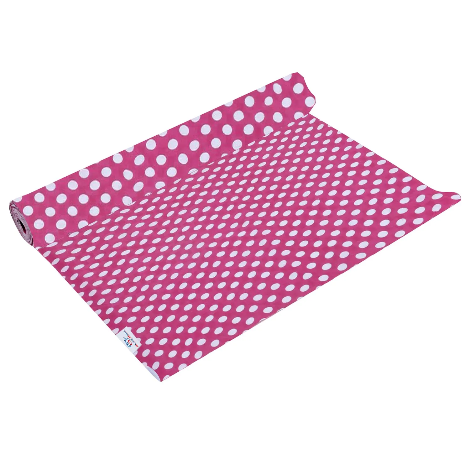 Heart Home Multiuses Dot Print Shelf Liners for Kitchen Shelves, cupboards, Wardrobe, Drawer, 10 Mtr (Pink) 52HH4082