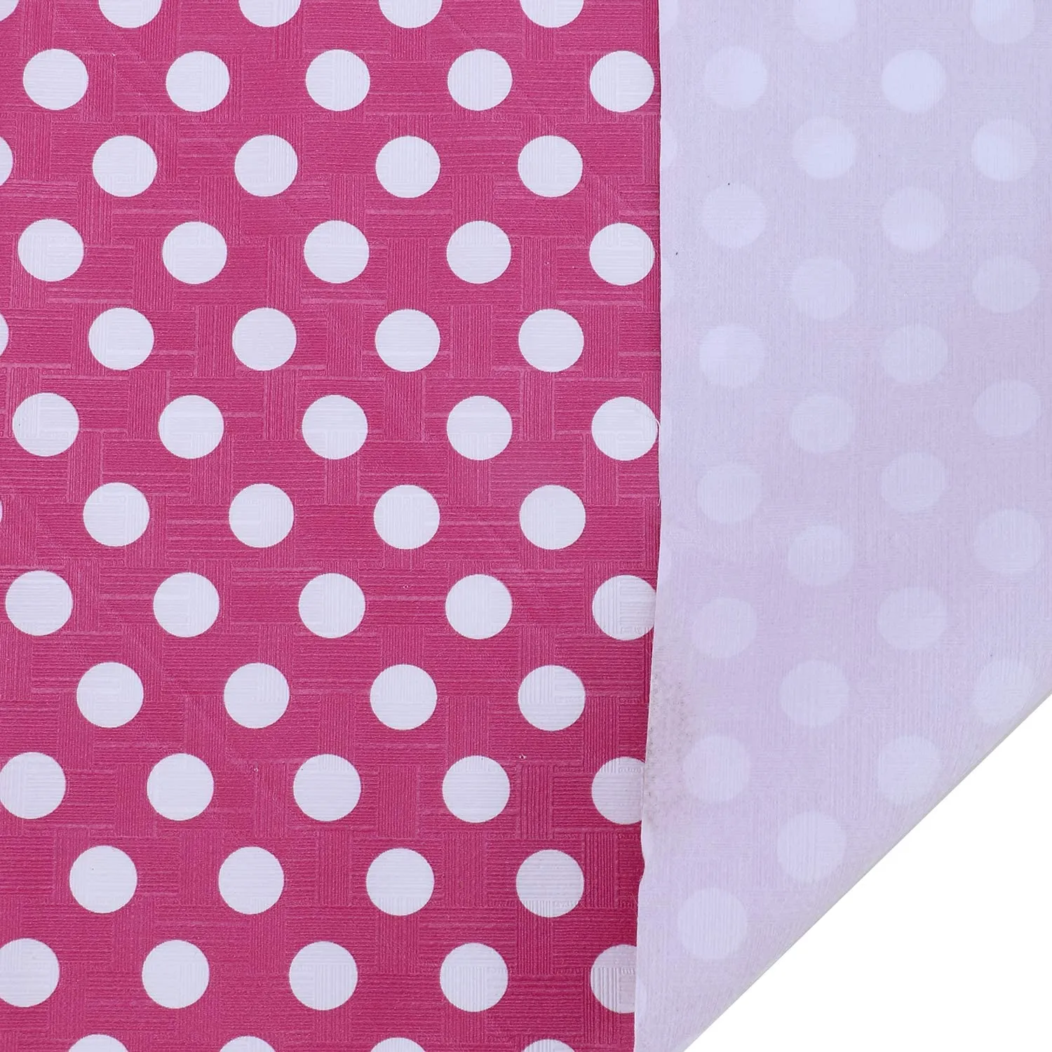 Heart Home Multiuses Dot Print Shelf Liners for Kitchen Shelves, cupboards, Wardrobe, Drawer, 10 Mtr (Pink) 52HH4082