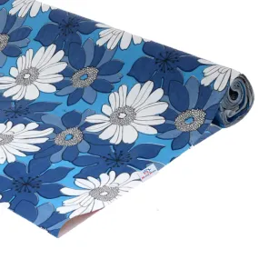 Heart Home Multiuses Floral Print Shelf Liners for Kitchen Shelves, cupboards, Wardrobe, Drawer, 10 Mtr (Blue) 52HH4079