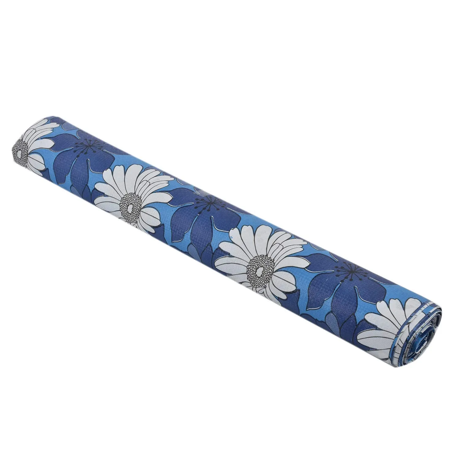 Heart Home Multiuses Floral Print Shelf Liners for Kitchen Shelves, cupboards, Wardrobe, Drawer, 10 Mtr (Blue) 52HH4079