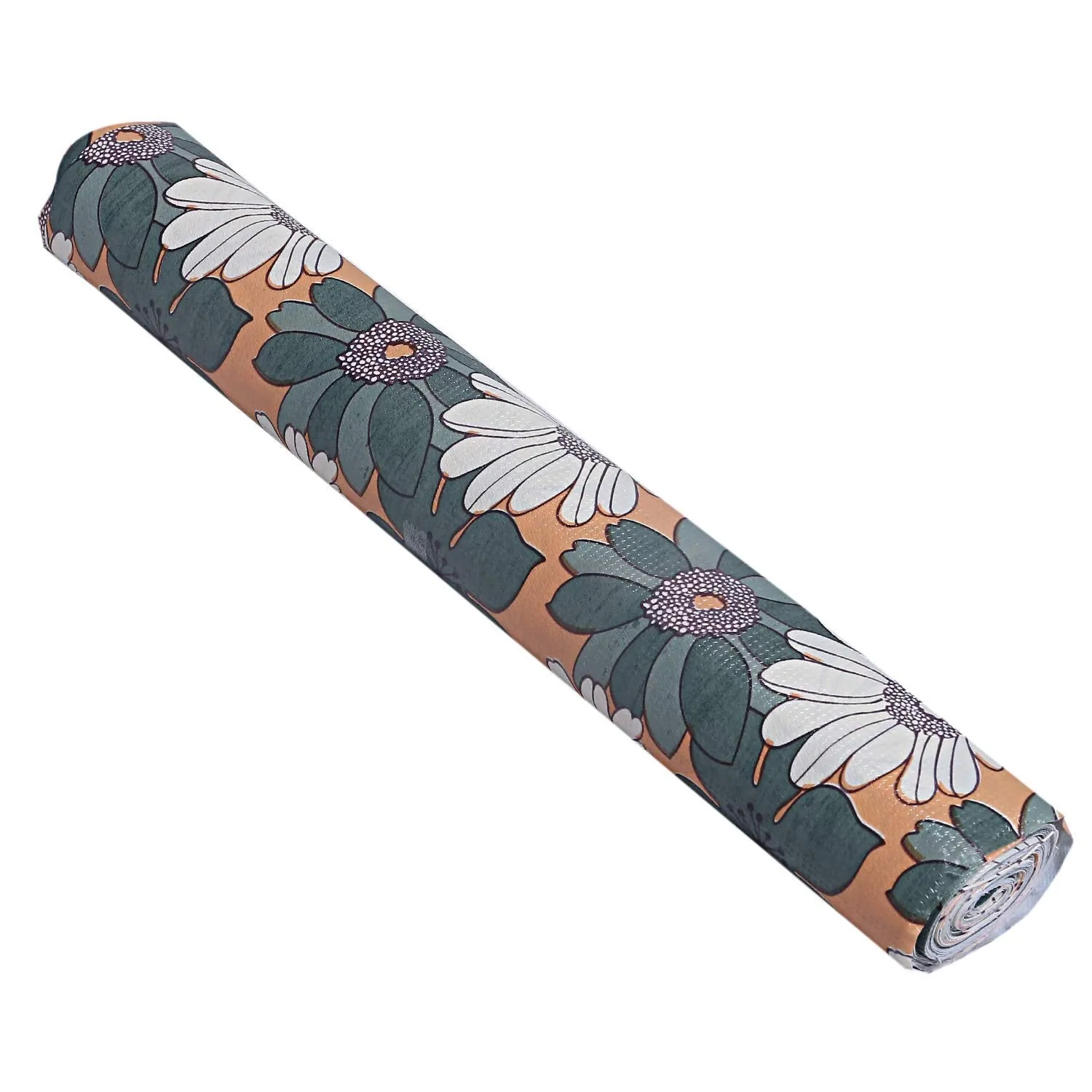 Heart Home Multiuses Floral Print Shelf Liners for Kitchen Shelves, cupboards, Wardrobe, Drawer, 10 Mtr (Green) 52HH4081
