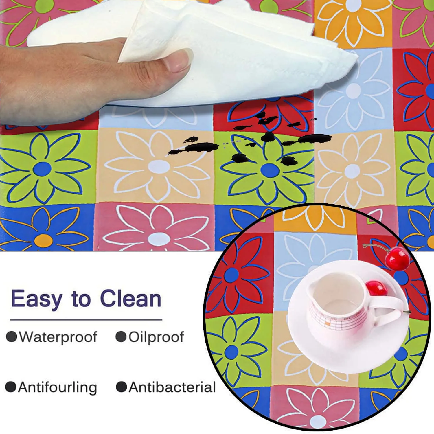 Heart Home Multiuses Multicheck Floral Print Shelf Liners for Kitchen Shelves, cupboards, Wardrobe, Drawer, 10 Mtr (Multicolour) 52HH4080