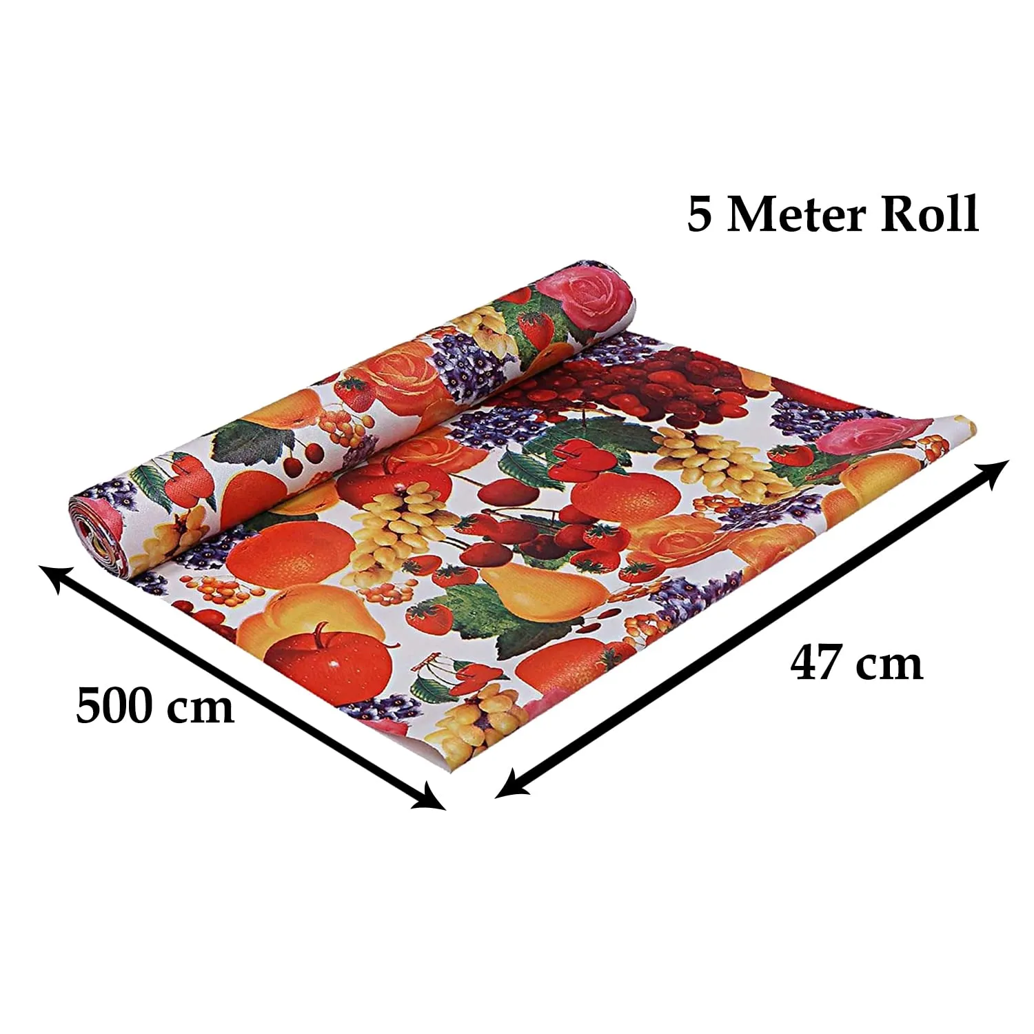 Heart Home Multiuses Vegetable Print Shelf Liners for Kitchen Shelves, cupboards, Wardrobe, Drawer, 5 Mtr (Red) 52HH4078