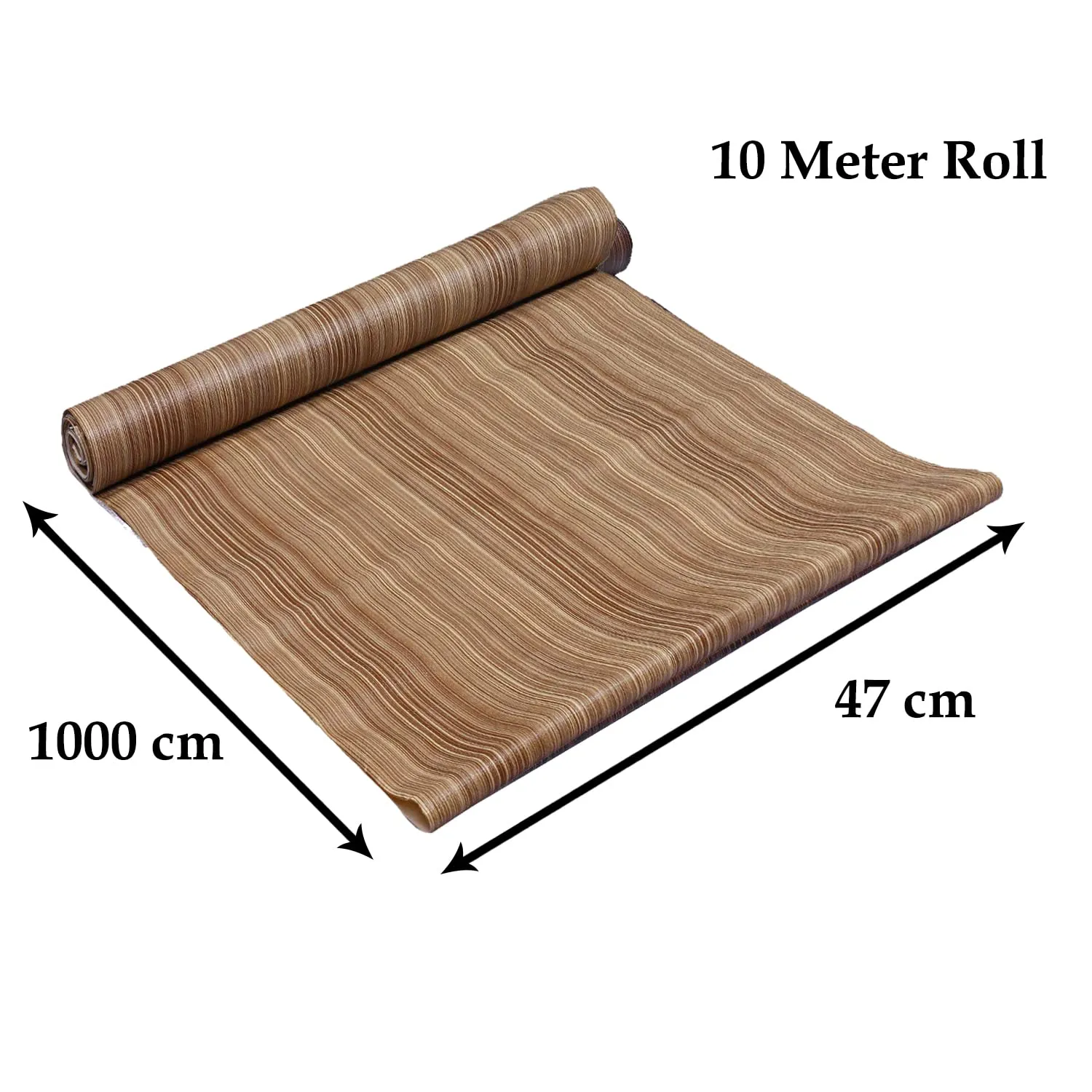 Heart Home Multiuses Wooden Print Shelf Liners for Kitchen Shelves, cupboards, Wardrobe, Drawer, 10 Mtr (Light Brown) 52HH4088