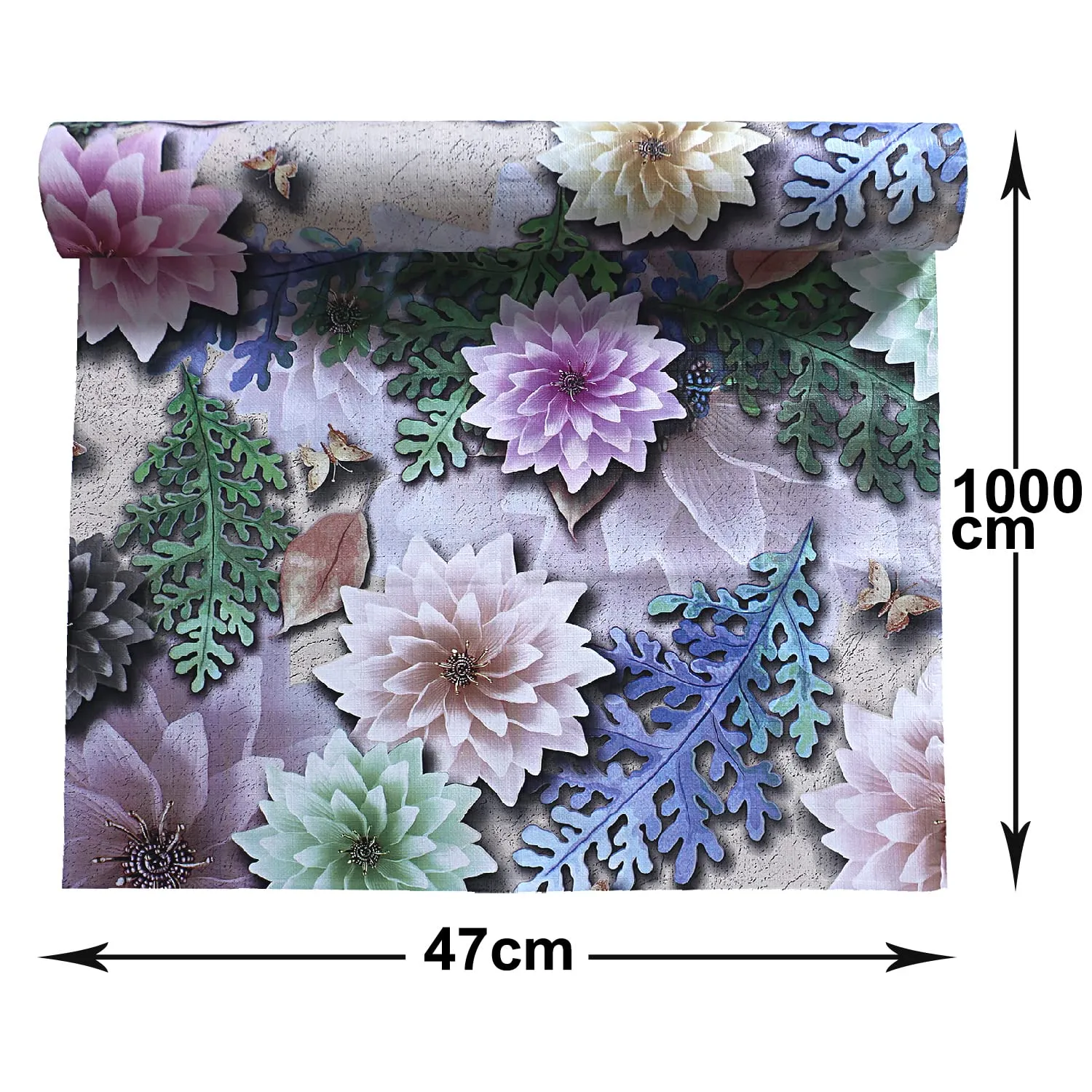 Heart Home Shelf Mat|Waterproof Butterfly Print PVC Anti-Slip Sheets|Durable Kitchen Cabinet Drawer Shelf Liner,10 Meter,(Brown)