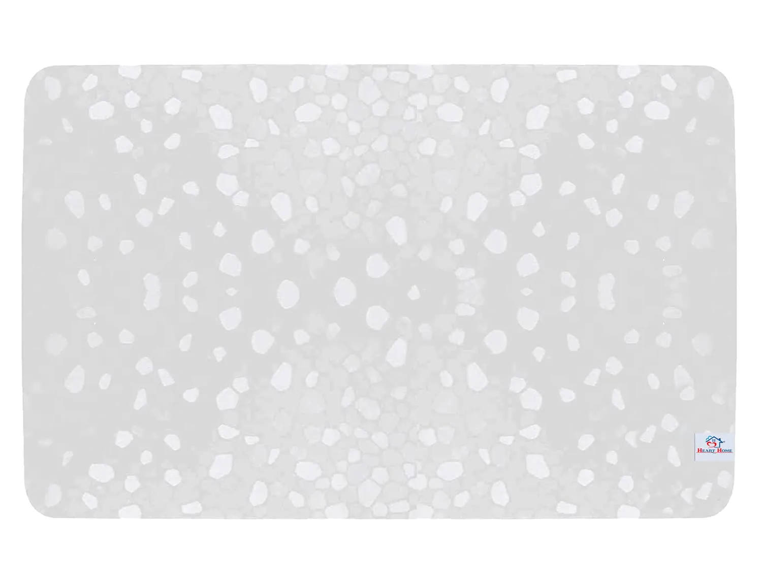 Heart Home Tranasparent PVC Fridge Mat, Set of 6 (White)-HS43HEARTH25655