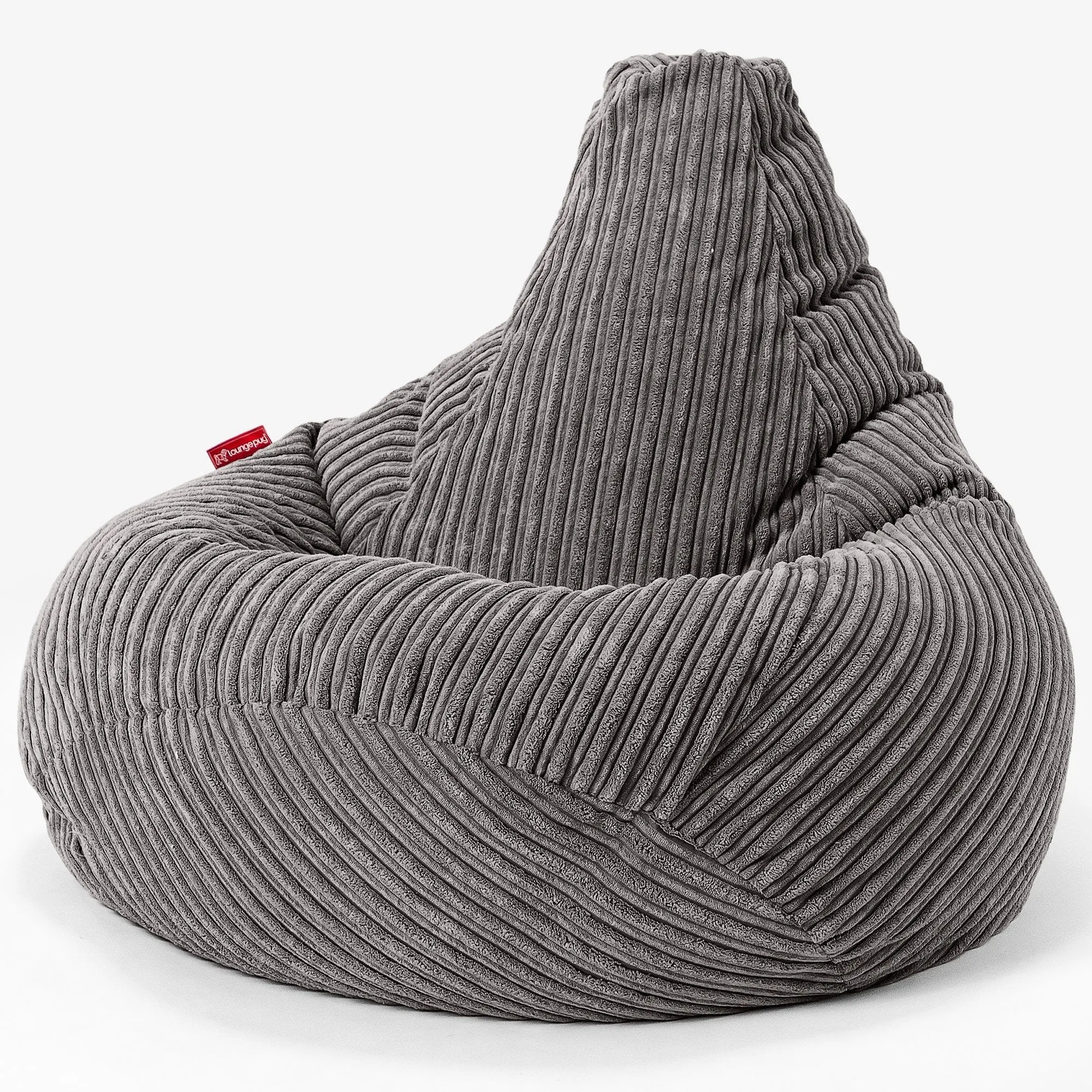 Highback Bean Bag Chair - Cord Graphite Grey