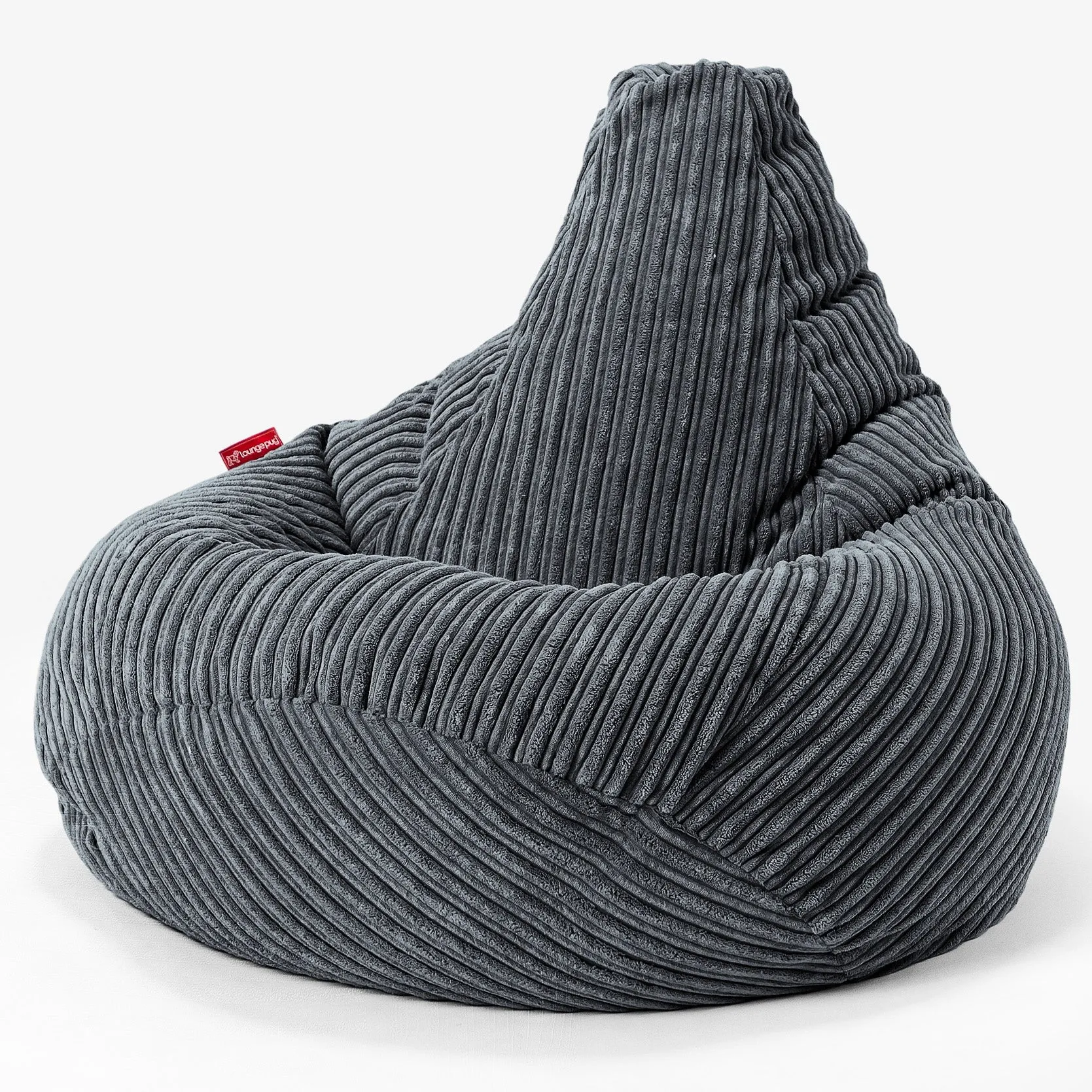 Highback Bean Bag Chair - Cord Slate Grey