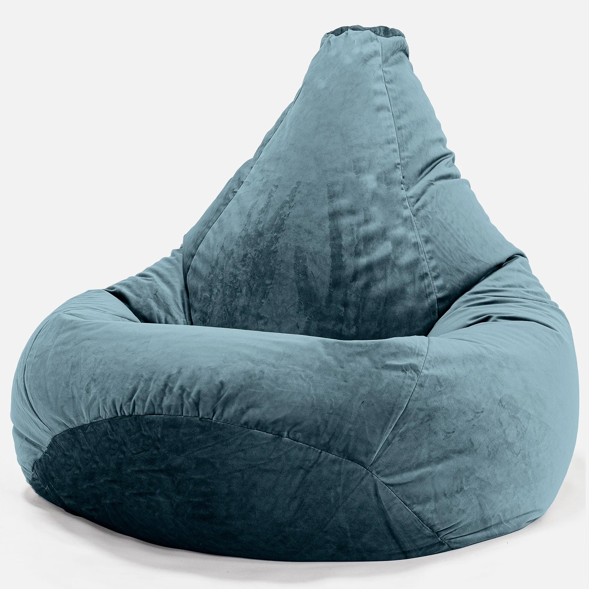 Highback Bean Bag Chair - Velvet Teal
