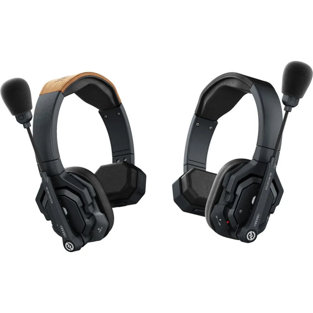 Hollyland Solidcom SE Global 2S 2-Person Full-Duplex Single-Ear Noise-Canceling Headset Intercom System