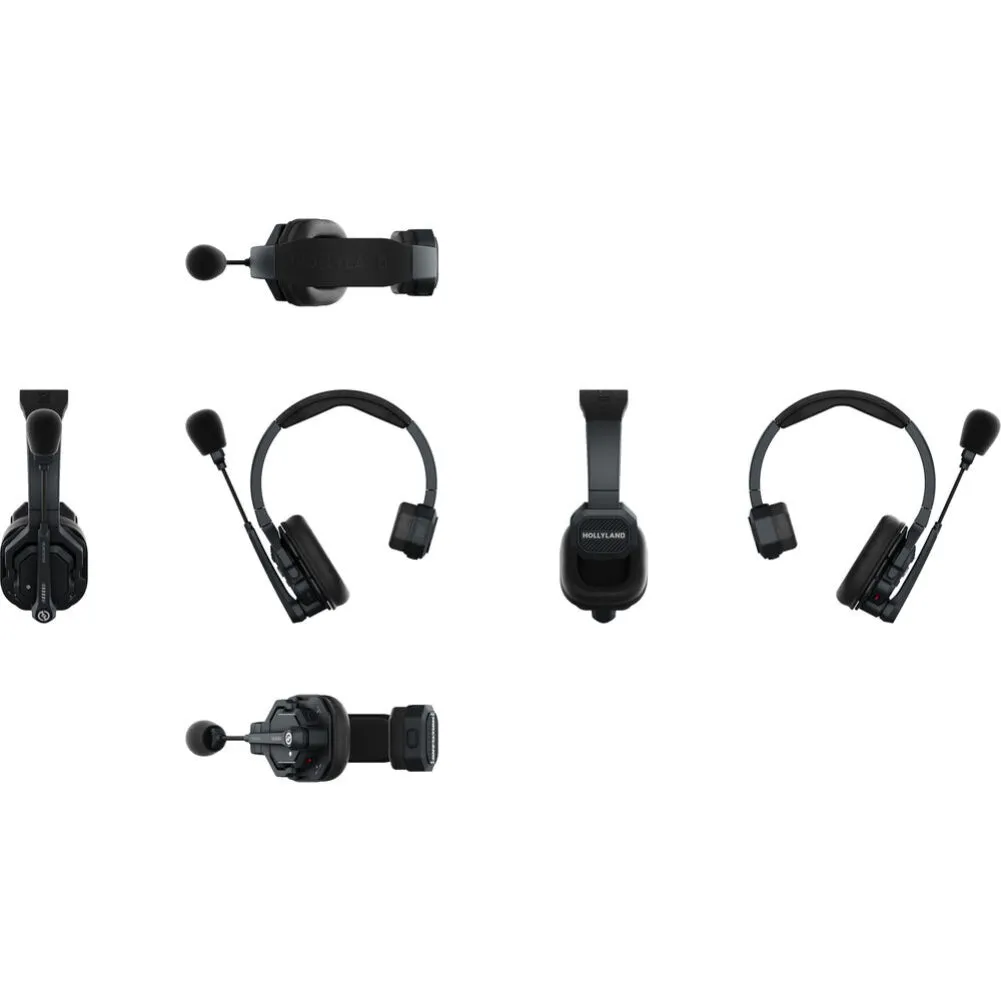 Hollyland Solidcom SE Global 2S 2-Person Full-Duplex Single-Ear Noise-Canceling Headset Intercom System
