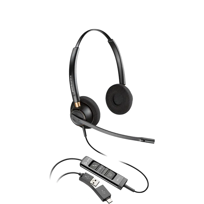 HP Poly EncorePro EP525-M USB-A & USB-C Headset (Copy)