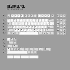 JC Studio Desko Black Keycap Set Dye-Sub PBT