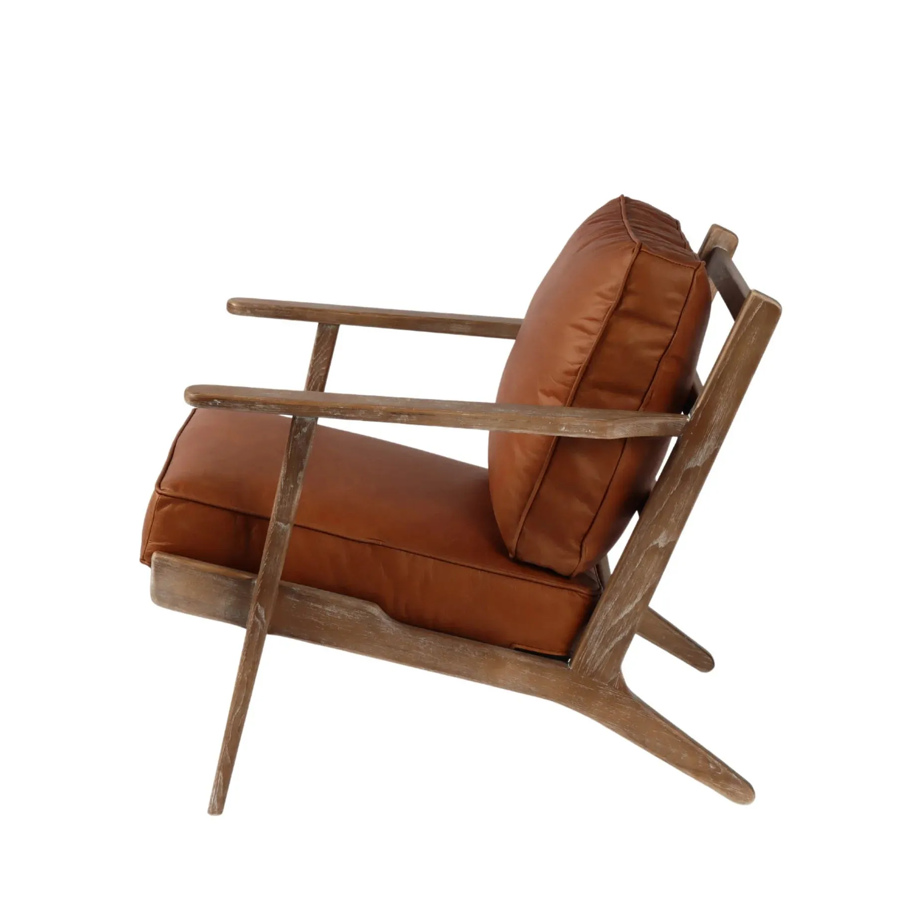 Junior Arm Chair | Caramel Brown Leather