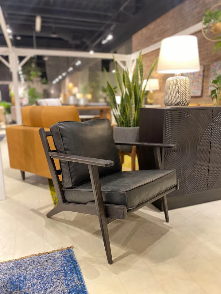 Junior Arm Chair | Caramel Brown Leather