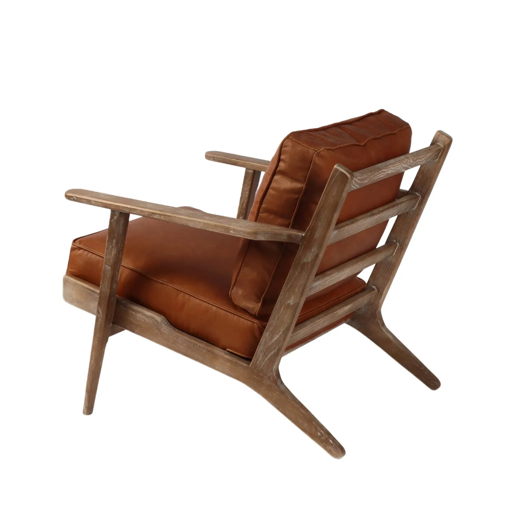 Junior Arm Chair | Caramel Brown Leather