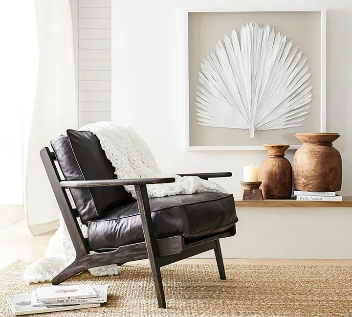 Junior Arm Chair | Caramel Brown Leather