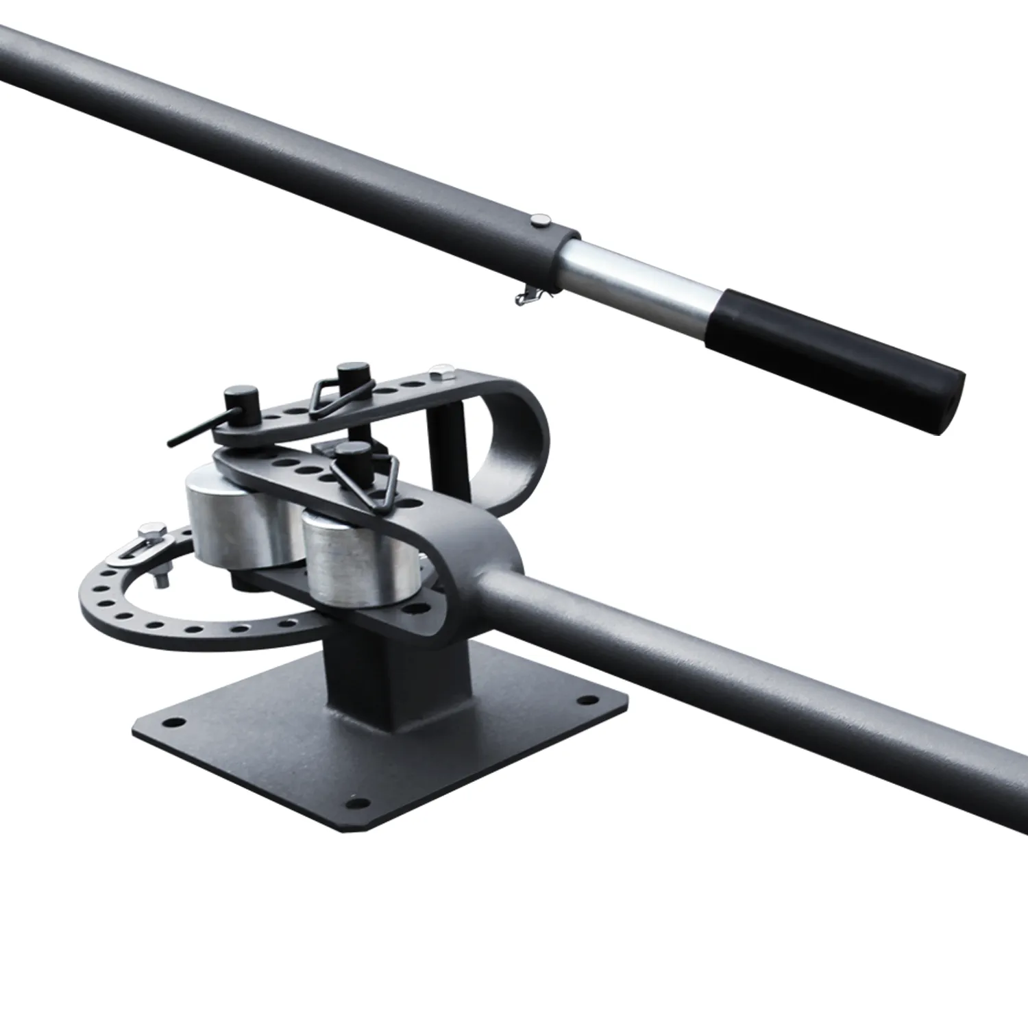 KAKA Industrial YP-9 Bench-Top Metal Bender, Manual Bench Top Compact Bender Pipe Bending Machine with 7 Dies, Compact Metal Bender, Metal Fabrication Tube Rod Pipe Bender