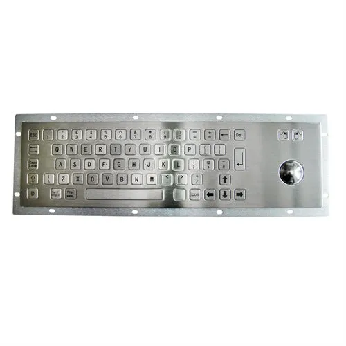 KBS-PC-B Stainless Steel Keyboard with Trackball