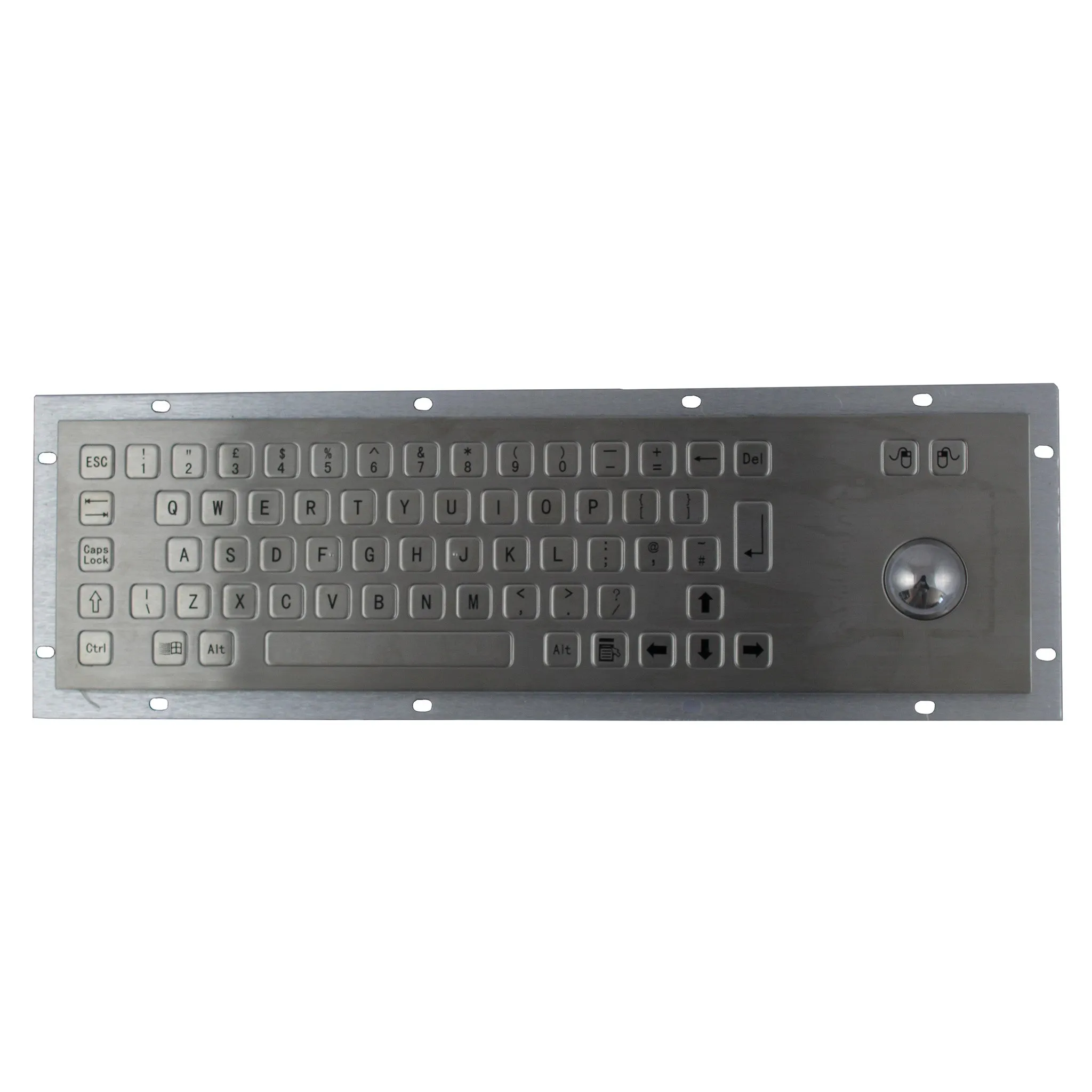 KBS-PC-B Stainless Steel Keyboard with Trackball
