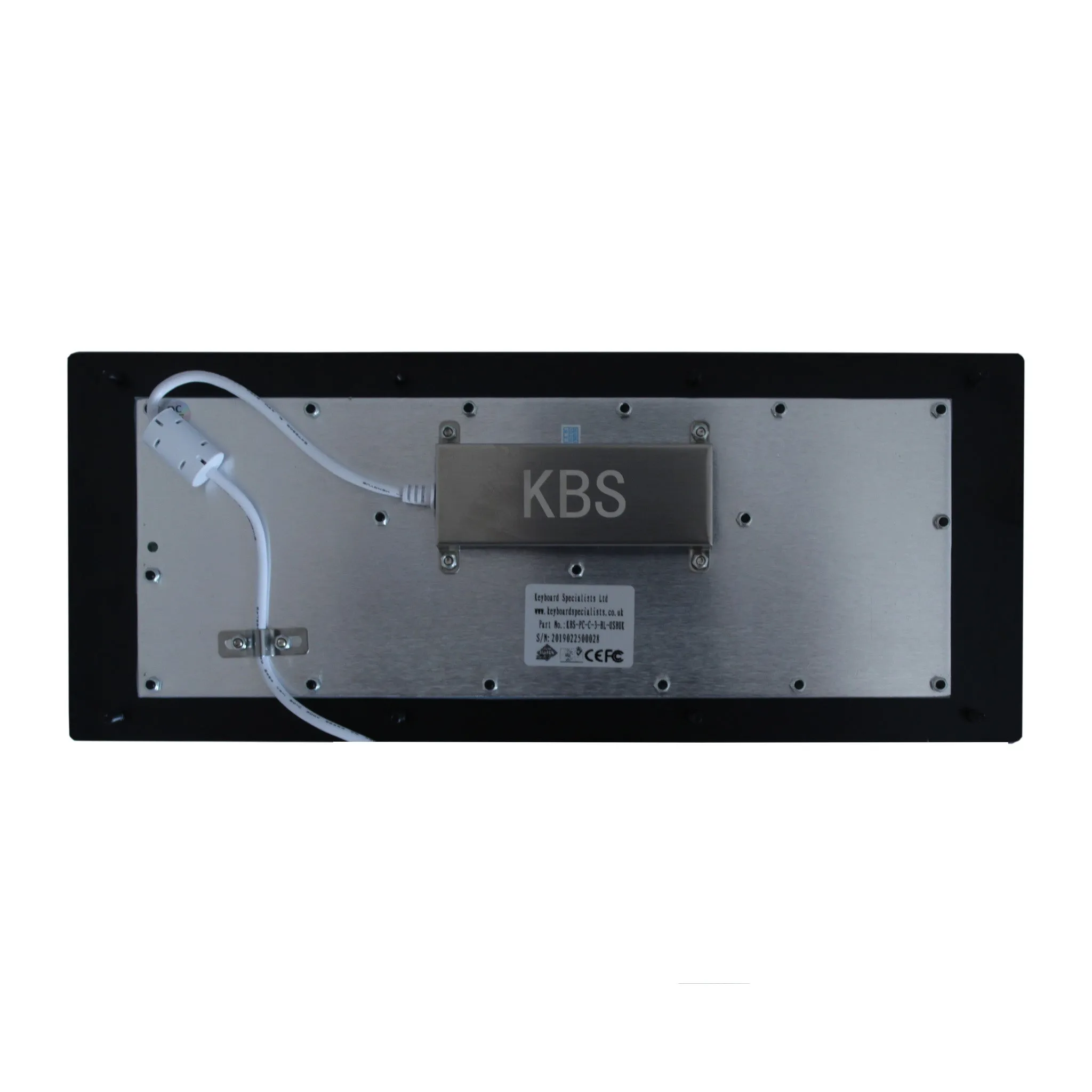 KBS-PC-C-3-BL Top Mounted Compact Black Stainless Steel Keyboard