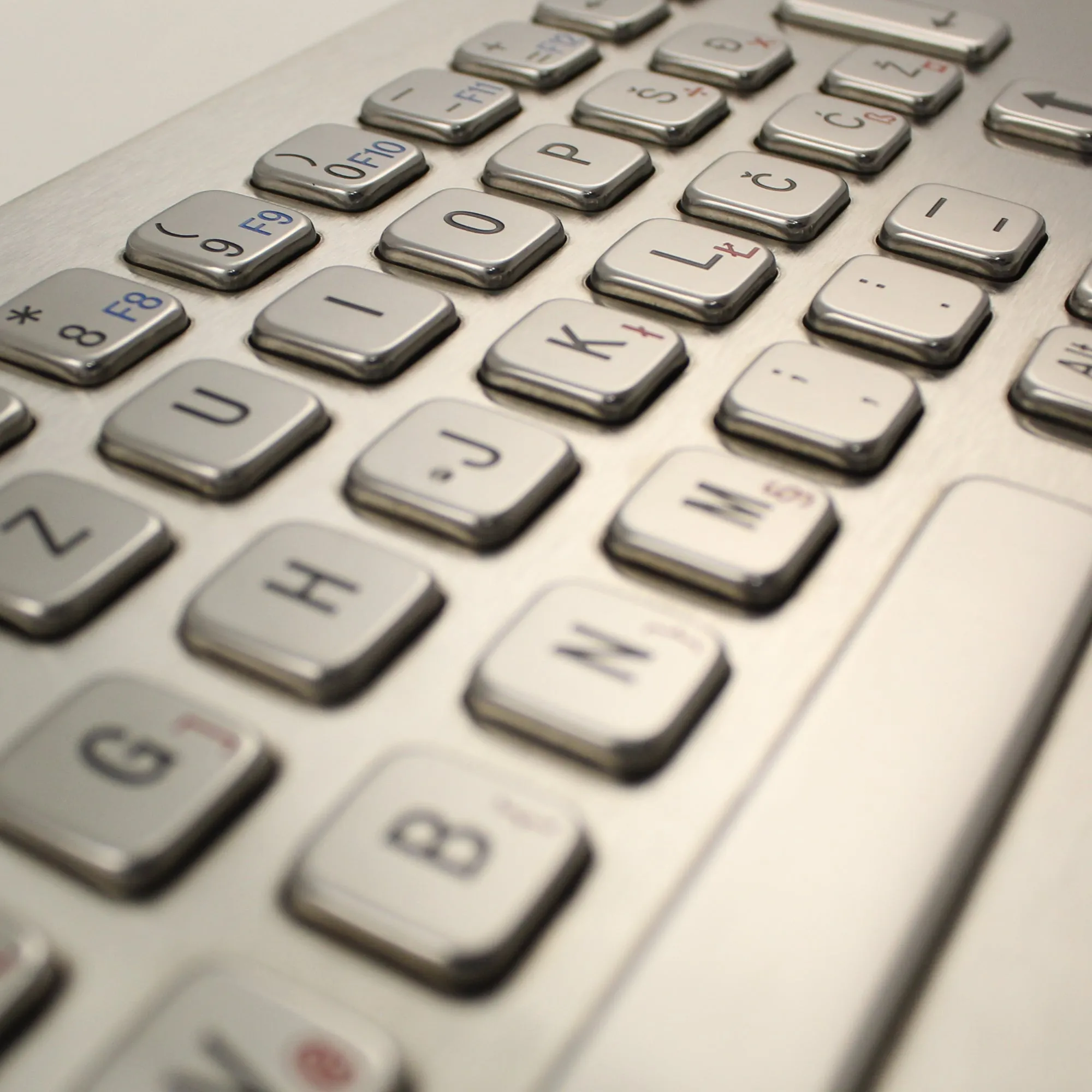 KBS-PC-I-USBSL-CAW-FN Stainless Steel Top Mount Keyboard with Trackball Slovenian Layout