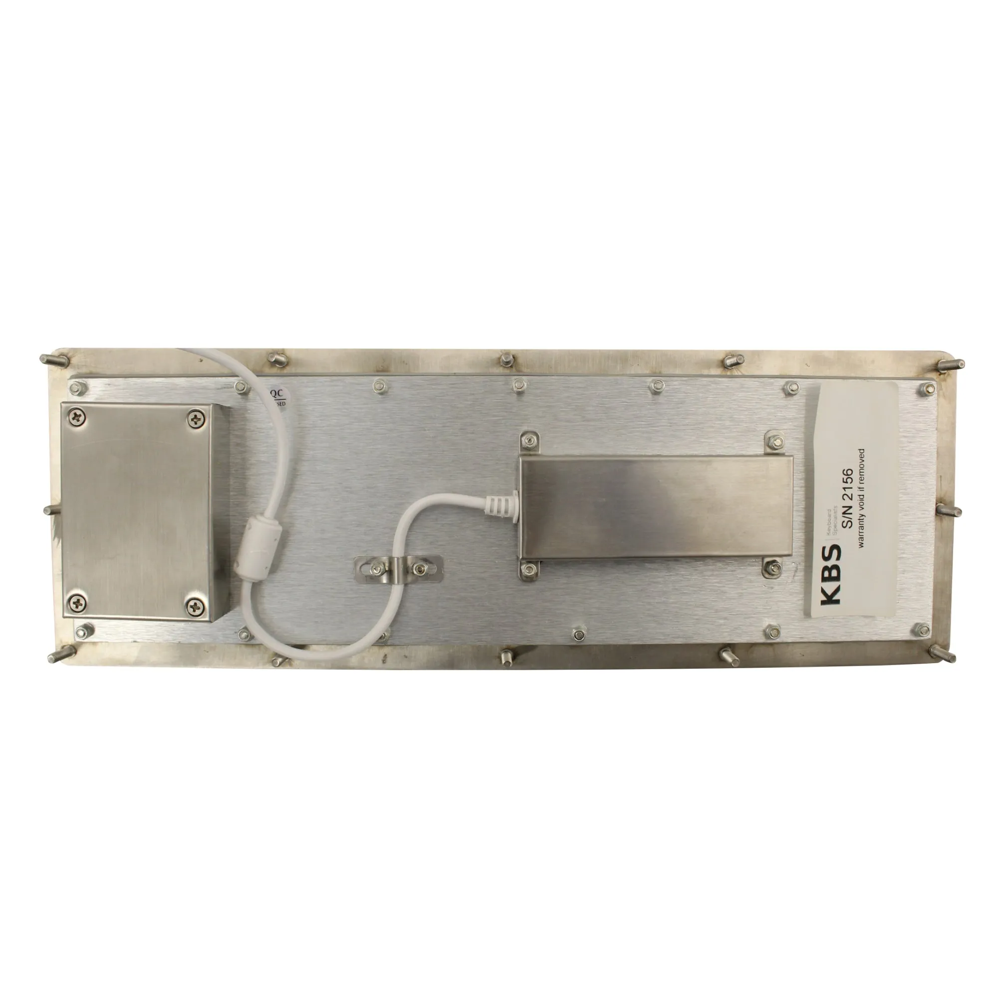 KBS-PC-N-I-USBUK-CAW Stainless Steel Panel Mount Keyboard with Trackball