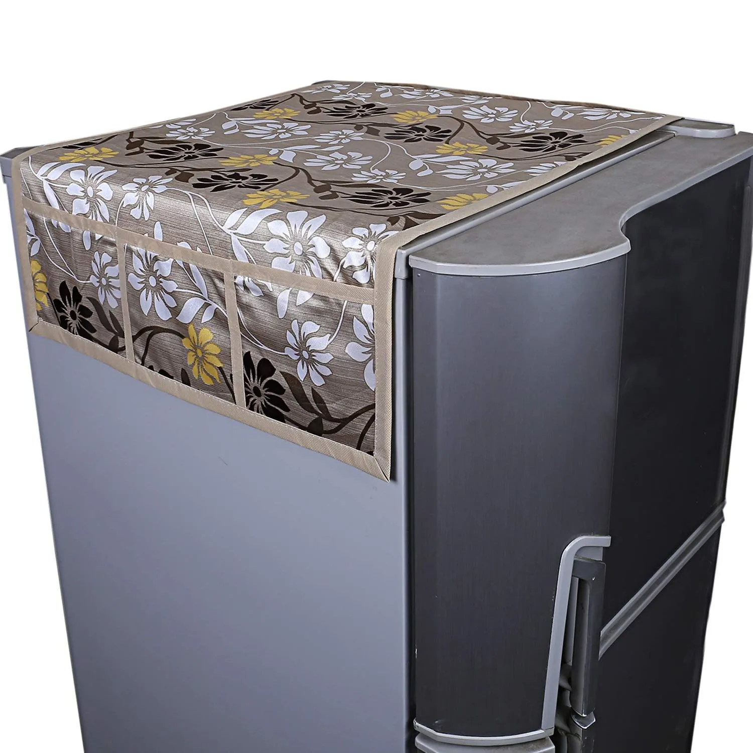 Kuber Industries PVC 3 Pieces Fridge Mats, 1 Piece Handle Cover and 1 Piece Fridge Top Cover (Multi) - CTKTC7419