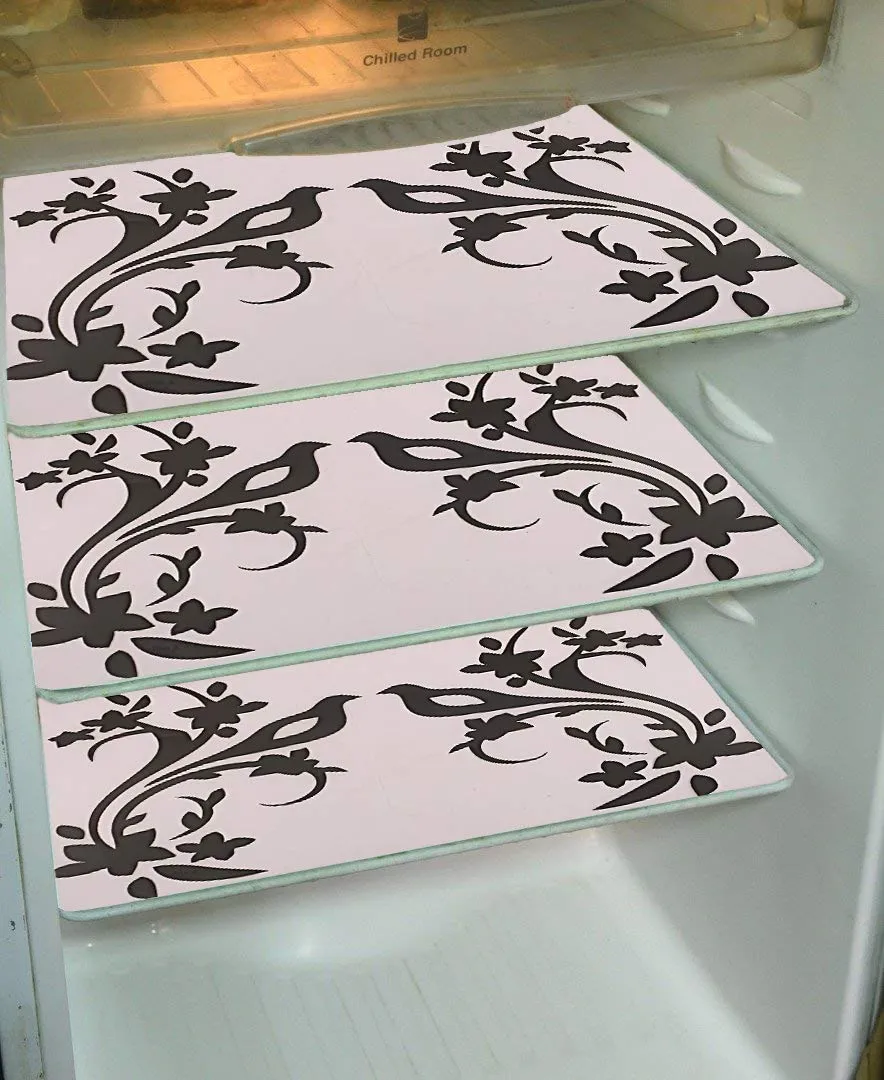 Kuber Industries PVC 3 Pieces Fridge Mats, 1 Piece Handle Cover and 1 Piece Fridge Top Cover (Multi) - CTKTC7419