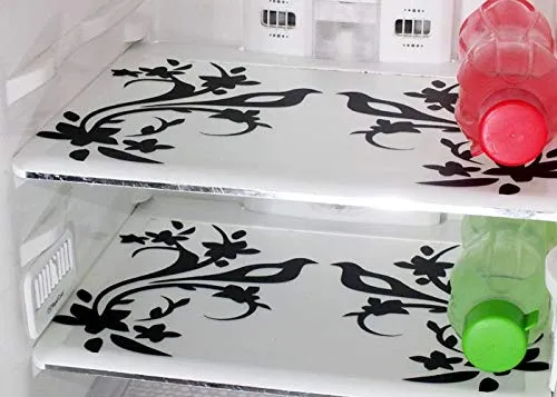 Kuber Industries PVC 3 Pieces Fridge Mats, 1 Piece Handle Cover and 1 Piece Fridge Top Cover (Multi) - CTKTC7419