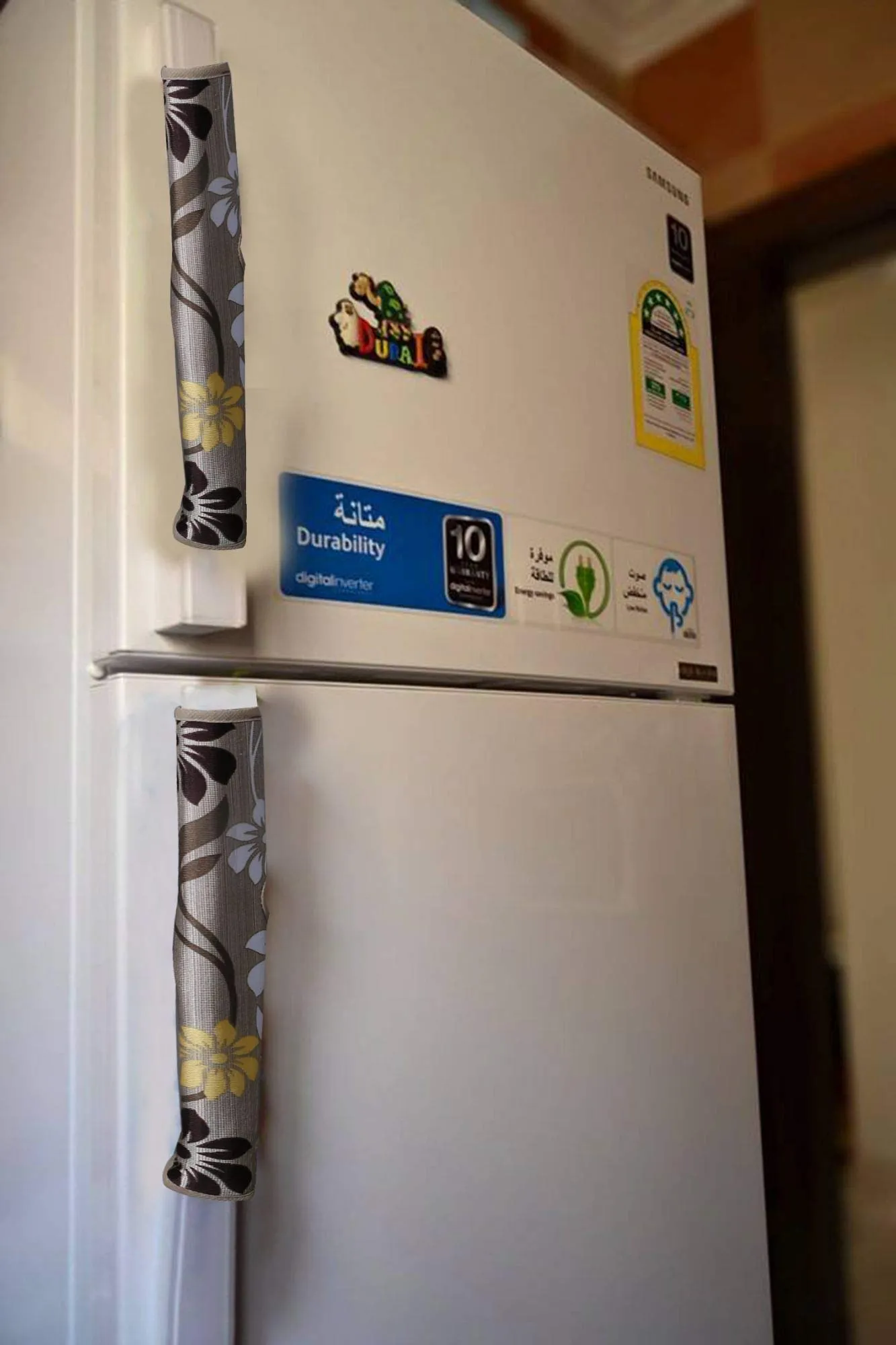 Kuber Industries PVC 3 Pieces Fridge Mats, 1 Piece Handle Cover and 1 Piece Fridge Top Cover (Multi) - CTKTC7419