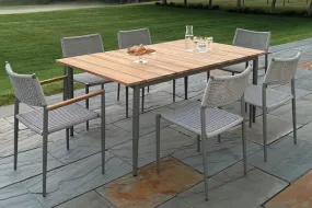 LA JOLLA 9 PIECE DINING SET - 44" x 92" La Jolla Dining Table, 2 La Jolla Arm Chairs and 6 La Jolla Side Chairs