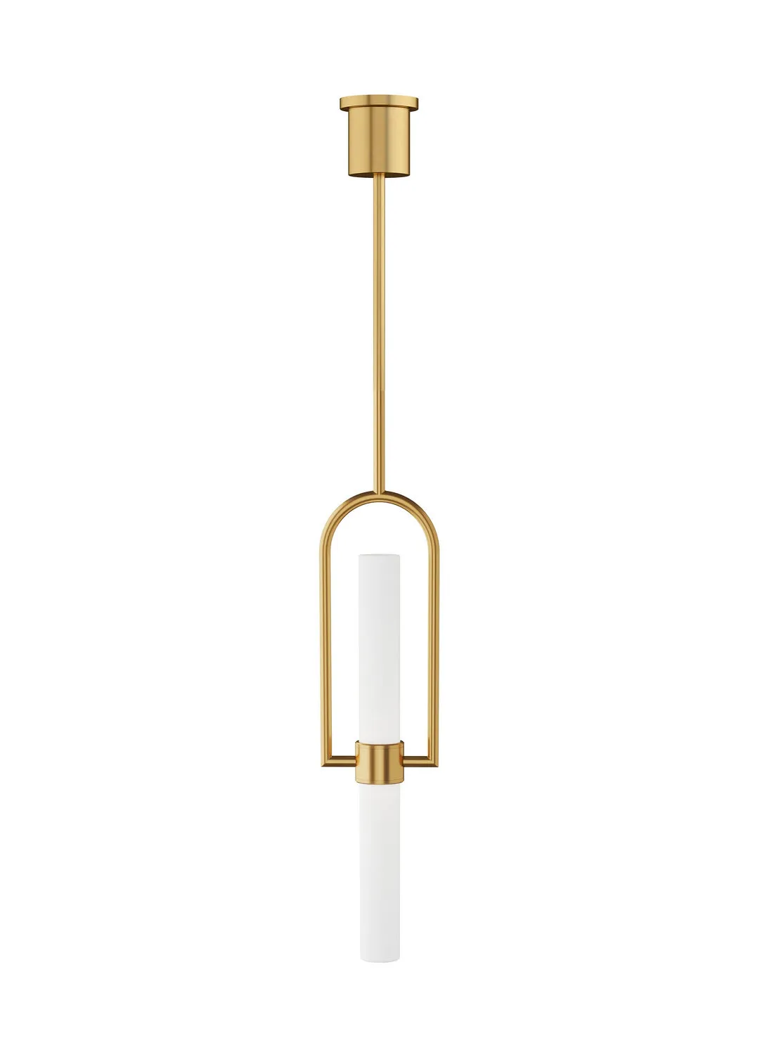 LED Pendant from the Calumn Collection in Natural Brass Finish by Visual Comfort Modern (Clearance Display, Final Sale)