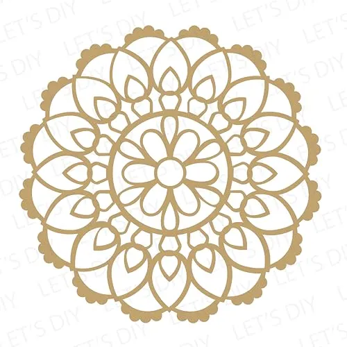LET'S DIY Reusable Round Shape Rangoli Mats | 11-Inch Rangoli Set for Diwali & Home Décor | Eco-Friendly & Portable Rangoli Stencils | Festive Decoration for Entrance & Pooja Room