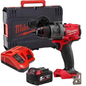Milwaukee M18FPD3-0X 18V Fuel Combi Drill with 1 x 5.0Ah Battery Charger & Case