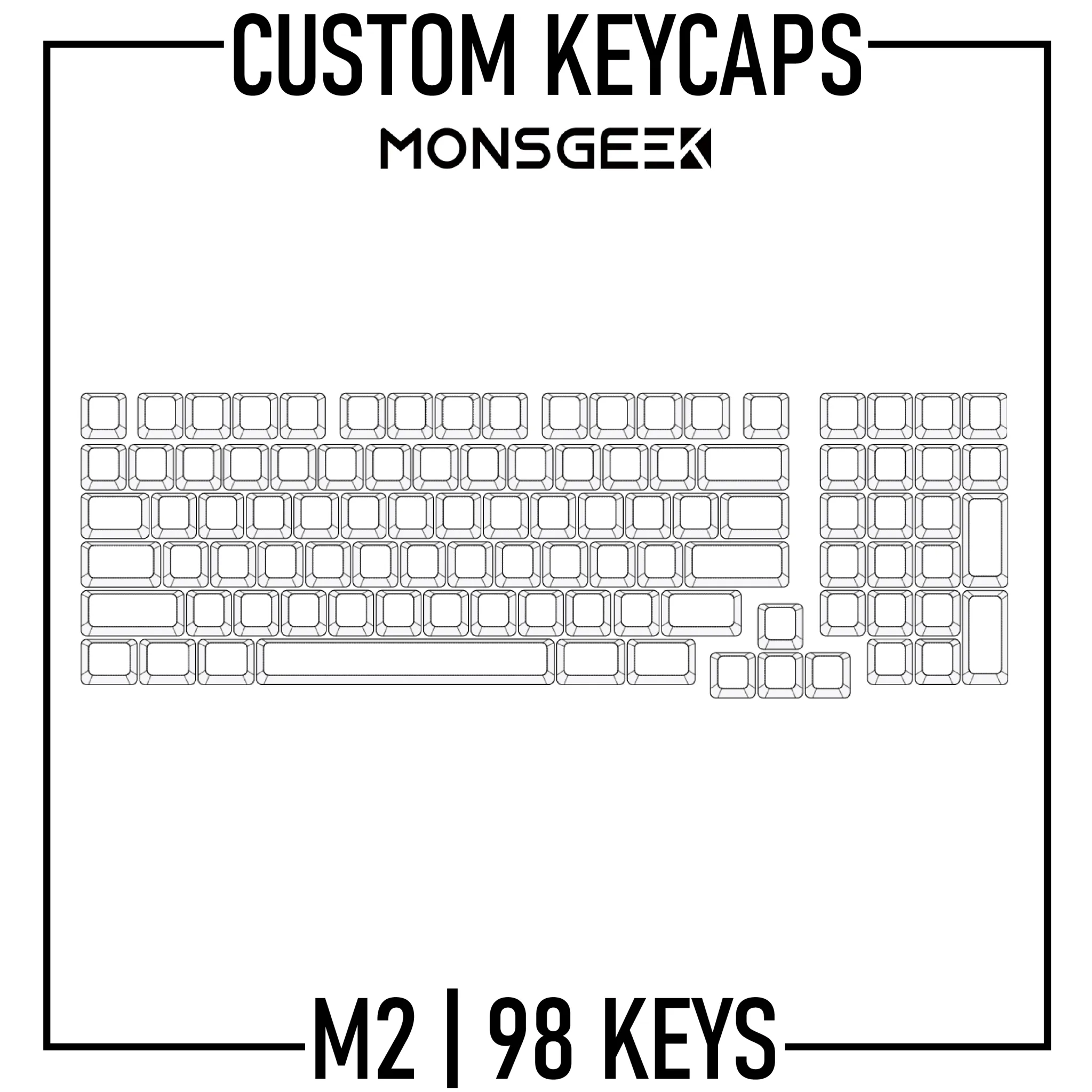 Monsgeek M2 Keyboard Custom Keycaps ( ANSI | 98 Keys )