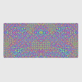 NEON ACID MAZE v6 Desk Mat