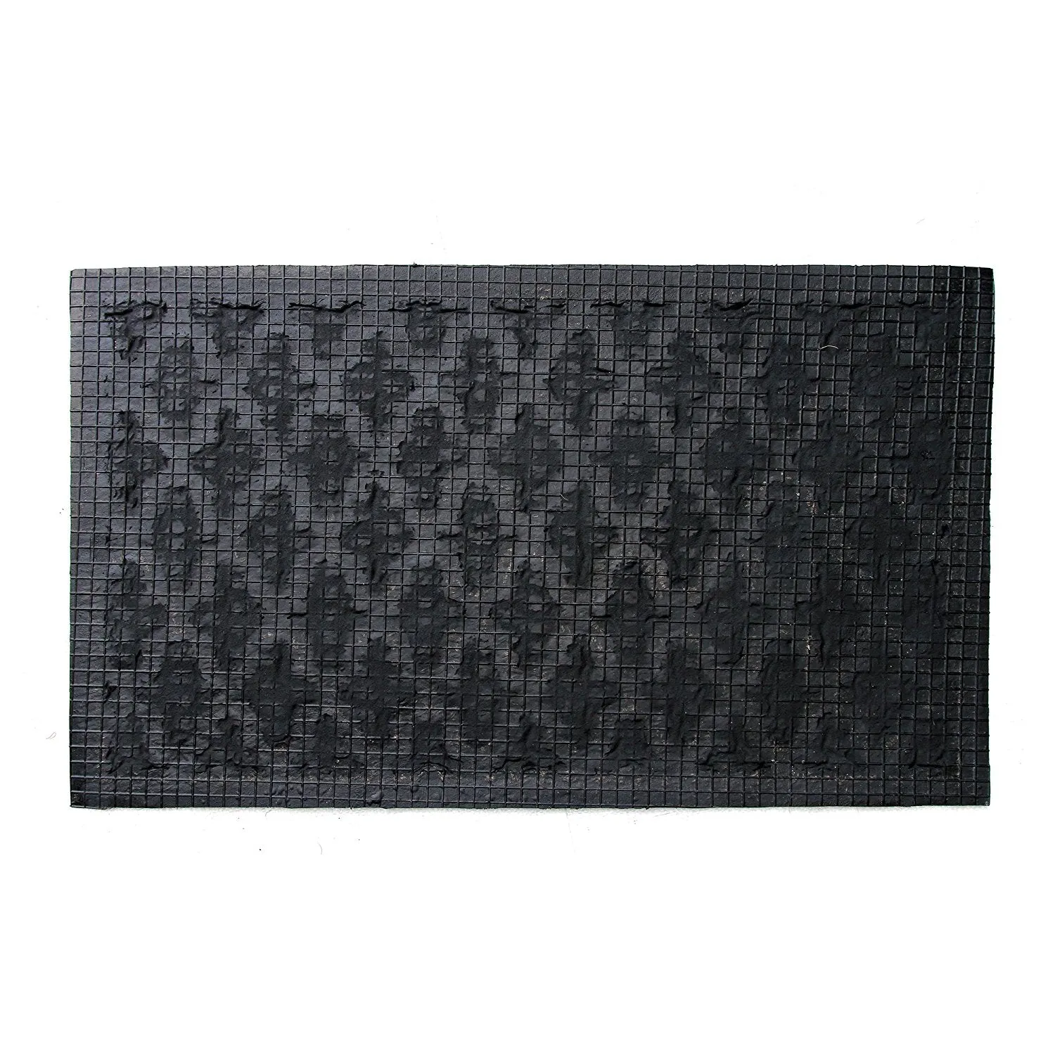 OnlyMat Elegant Hexagon Design Tough Rubber Moulded Coir Floor Mat