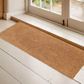OnlyMat Natural Coir Oblong Door Mat with Anti-Slip Backing - 40cm x 120cm
